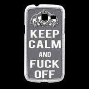 Coque Samsung Galaxy Fresh Keep Calm Fuck Off Gris