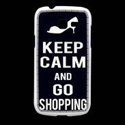 Coque Samsung Galaxy Fresh Keep Calm Go Shopping Noir