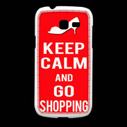 Coque Samsung Galaxy Fresh Keep Calm Go Shopping Rouge