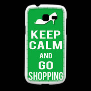 Coque Samsung Galaxy Fresh Keep Calm Go Shopping Vert