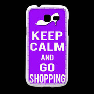 Coque Samsung Galaxy Fresh Keep Calm Go Shopping Violet