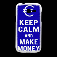 Coque Samsung Galaxy Fresh Keep Calm Make money Bleu