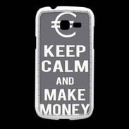 Coque Samsung Galaxy Fresh Keep Calm Make money Gris