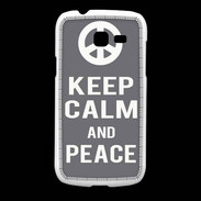 Coque Samsung Galaxy Fresh Keep Calm Peace Gris