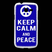 Coque Samsung Galaxy Fresh Keep Calm Peace Bleu