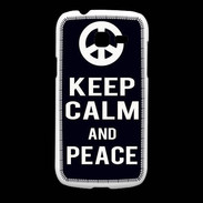 Coque Samsung Galaxy Fresh Keep Calm Peace Noir