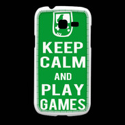 Coque Samsung Galaxy Fresh Keep Calm Play games Vert