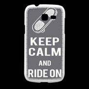 Coque Samsung Galaxy Fresh Keep Calm Ride on Gris