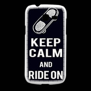 Coque Samsung Galaxy Fresh Keep Calm Ride on Noir