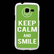 Coque Samsung Galaxy Fresh Keep Calm Smile Vert