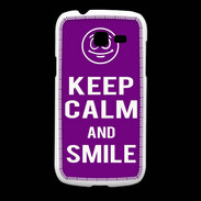 Coque Samsung Galaxy Fresh Keep Calm Smile Violet