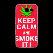 Coque Samsung Galaxy Fresh Keep Calm Smoke Rouge