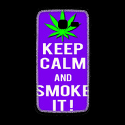 Coque Samsung Galaxy Fresh Keep Calm Smoke it Violet