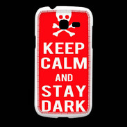 Coque Samsung Galaxy Fresh Keep Calm Stay dark Rouge