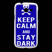 Coque Samsung Galaxy Fresh Keep Calm Stay dark Bleu
