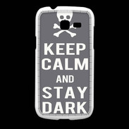 Coque Samsung Galaxy Fresh Keep Calm Stay dark Gris