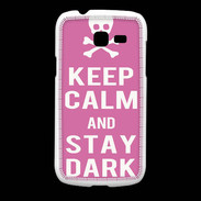 Coque Samsung Galaxy Fresh Keep Calm Stay dark Rose