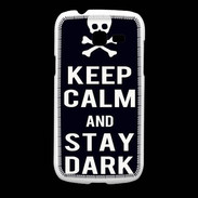 Coque Samsung Galaxy Fresh Keep Calm Stay dark Noir