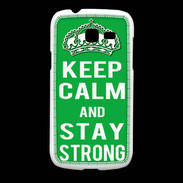 Coque Samsung Galaxy Fresh Keep Calm Stay strong Vert