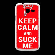 Coque Samsung Galaxy Fresh Keep Calm Suck me Rouge