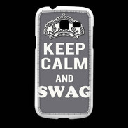 Coque Samsung Galaxy Fresh Keep Calm Swag Gris