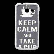 Coque Samsung Galaxy Fresh Keep Calm Take a cup Gris