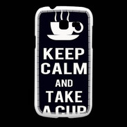 Coque Samsung Galaxy Fresh Keep Calm Take a cup Noir