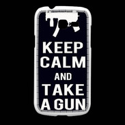 Coque Samsung Galaxy Fresh Keep Calm Take a gun Noir