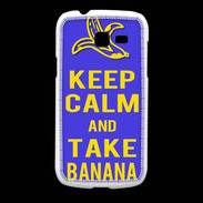 Coque Samsung Galaxy Fresh Keep Calm Take Banana Bleu