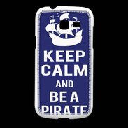 Coque Samsung Galaxy Fresh Keep Calm Be a Pirate Bleu