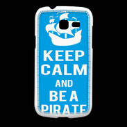 Coque Samsung Galaxy Fresh Keep Calm Be a Pirate Cyan