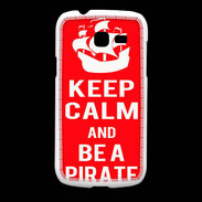 Coque Samsung Galaxy Fresh Keep Calm Be a Pirate Rouge
