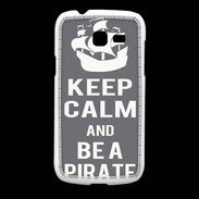 Coque Samsung Galaxy Fresh Keep Calm Be a Pirate Gris