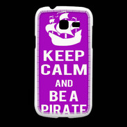 Coque Samsung Galaxy Fresh Keep Calm Be a Pirate Violet