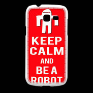 Coque Samsung Galaxy Fresh Keep Calm Be a Robot Rouge