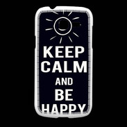Coque Samsung Galaxy Fresh Keep Calm Be Happy Noir