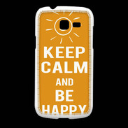 Coque Samsung Galaxy Fresh Keep Calm Be Happy Orange