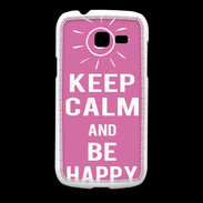 Coque Samsung Galaxy Fresh Keep Calm Be Happy Rose