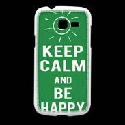 Coque Samsung Galaxy Fresh Keep Calm Be Happy Vert