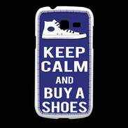 Coque Samsung Galaxy Fresh Keep Calm Buy Shoes Bleu
