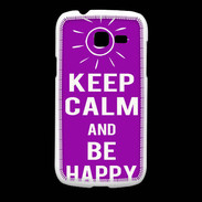 Coque Samsung Galaxy Fresh Keep Calm Be Happy Violet