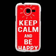 Coque Samsung Galaxy Fresh Keep Calm Be Happy Rouge
