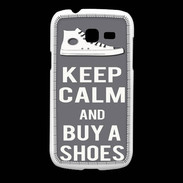 Coque Samsung Galaxy Fresh Keep Calm Buy Shoes Gris