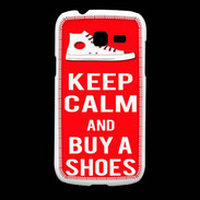 Coque Samsung Galaxy Fresh Keep Calm Buy Shoes Rouge