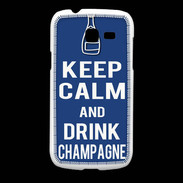 Coque Samsung Galaxy Fresh Keep Calm Drink Champagne Bleu