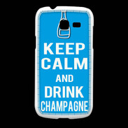 Coque Samsung Galaxy Fresh Keep Calm Drink champagne Cyan