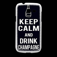 Coque Samsung Galaxy Fresh Keep Calm Drink champagne Noir
