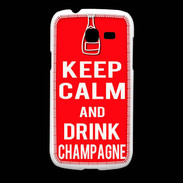 Coque Samsung Galaxy Fresh Keep Calm Drink champagne Rouge