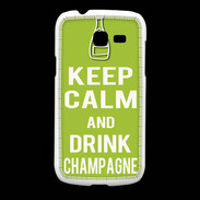 Coque Samsung Galaxy Fresh Keep Calm Drink champagne Vert pomme