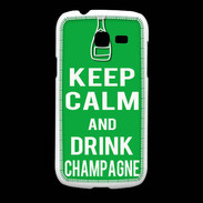 Coque Samsung Galaxy Fresh Keep Calm Drink champagne Vert